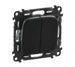 Legrand Valena ALLURE DIY Антрацит Выключатель 2-х клавишный 10А 250В (752915)
