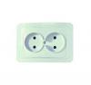  - Розетка 2-м СП Mimoza 16А IP20 без заземл. бел./бел. Makel 12017