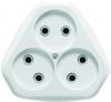  - Розетка 3-м ОП РА10-387 10А IP20 бел. Кунцево 5920