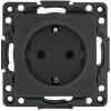  - Механизм розетки 1-м СП Стокгольм 16А IP20 с заземл. защ. шторки черн. PROxima EKF EZR16-028-10