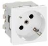  - Механизм розетки 1-м СП 2мод. Simon Connect 16А IP20 250В с заземл. модуль K45 винт. клеммы бел. Simon K01-9