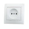  - Розетка 1-м СП Мира 16А IP20 без заземл. с бел. вставкой керамика бел. LEZARD 701-0202-121