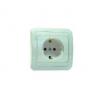  - Розетка 1-м СП Mimoza 16А IP20 с заземл. керамика бел./бел. Makel 12008