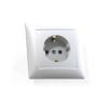  - Розетка 1-м СП Селена РС16-370 16А IP20 с заземл. бел. Кунцево 8111