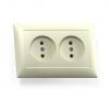  - Розетка 2-м СП Селена РС16-371 16А IP20 сл. кость Кунцево 8147