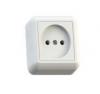  - Розетка 1-м ОП Оптима РА10-375 10А IP20 без заземл. с монтаж. пластиной бел. Кунцево 8006