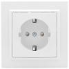  - Розетка 1-м СП Минск 16А IP20 с заземл. защ. шторки бел. Basic EKF ERR16-028-100