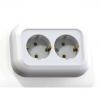 - Розетка 2-м СП Валентина РС16-830 16А IP20 с заземл. бел. Кунцево 5447