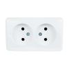  - Розетка 2-м ОП Viola 16А IP20 без заземл. бел. LEZARD 751-0200-128