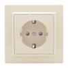  - Розетка 1-м СП Минск 16А IP20 с заземл. защ. шторки беж. EKF ERR16-028-200