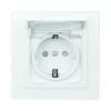  - Розетка 1-м СП Минск 16А IP44 с заземл. защ. шторки с крышкой бел. EKF ERR16-029-100-44
