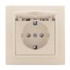  - Розетка 1-м СП Минск 16А IP44 с заземл. защ. шторки с крышкой беж. EKF ERR16-029-200-44