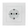  - Розетка 1-м СП Валенсия 16А IP20 с заземл. защ. шторки бел. PROxima EKF EWR16-028-10