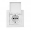  - Розетка 1-м СП Валенсия 16А IP20 с заземл. защ. шторки с крышкой бел. PROxima EKF EWV10-124-10