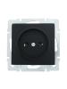  - Розетка 1-м СП Vesna без заземл. ПБТ механизм черн. бархат LEZARD 742-4288-121B