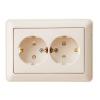  - Розетка 2-м СП W59 16А IP20 с заземл. защ. шторки в сборе сл. кость SE RS16-255-28