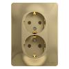  - Розетка 2-м СП Glossa 16А IP20 с заземл. в сборе титан SE GSL000424