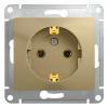  - Розетка 1-м СП Glossa 16А IP20 с заземл. механизм титан SE GSL000443