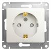  - Розетка 1-м СП Glossa 16А IP20 с заземл. защ. шторки механизм перламутр. SE GSL000645