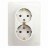  - Розетка 2-м СП Glossa 16А IP20 с заземл. в сборе перламутр. SE GSL000624
