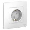  - Розетка 1-м СП Blanca 16А IP20 250В с заземл. защ. шторки бел. SE BLNRS001111