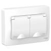  - Розетка 2-м СП Blanca 16А IP44 250В с заземл. защ. шторки с крышкой бел. SE BLNRS441121