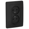  - Розетка 2-м СП Blanca 16А IP20 250В без заземл. без защ. шторок антрацит SE BLNRS000026