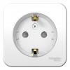  - Розетка 1-м ОП Blanca 16А IP20 250В с заземл. защ. шторки с изолир. пластиной (компакт) бел. SE BLNRA111111