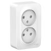  - Розетка 2-м ОП Blanca 16А IP20 250В без заземл. защ. шторки с изолир. пластиной бел. SE BLNRA001211