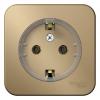  - Розетка 1-м ОП Blanca 16А IP20 250В с заземл. без защ. шторок с изолир. пластиной (компакт) титан SE BLNRA110114