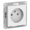  - Розетка 1-м СП AtlasDesign 16А IP20 без заземл. без защ. шторок механизм бел. SE ATN000141