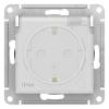  - Розетка 1-м СП AtlasDesign Aqua 16А IP44 с заземл. защ. шторки с крышкой механизм бел. SE ATN440146