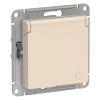  - Розетка 1-м СП AtlasDesign 16А IP20 с заземл. защ. шторки с крышкой механизм беж. SE ATN000246