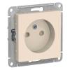  - Розетка 1-м СП AtlasDesign 16А IP20 без заземл. защ. шторки механизм беж. SE ATN000249