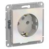  - Розетка 1-м СП AtlasDesign 16А IP20 с заземл. механизм жемчуж. SE ATN000443