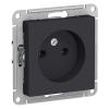  - Розетка 1-м СП AtlasDesign 16А IP20 без заземл. без защ. шторок механизм карбон SE ATN001041