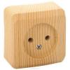  - Розетка 1-м ОП Этюд Дача 16А IP20 250В без заземл. без защ. шторок сосна SE PA16-001D