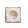  - Розетка 1-м СП W59 16А IP20 с заземл. защ. шторки механизм сл. кость SE RS16-152-2-86