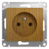  - Розетка 1-м СП Glossa 16А IP20 без заземл. механизм дерево дуб SE GSL000541