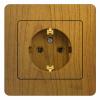  - Розетка 1-м СП Glossa 16А IP20 с заземл. в сборе дерево дуб SE GSL000542