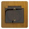  - Розетка 1-м СП Glossa 16А IP20 с заземл. защ. шторки с крышкой в сборе дерево дуб SE GSL000546
