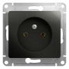  - Розетка 1-м СП 1мод. Glossa 16А IP20 250В без заземл. механизм антрацит SE GSL000741