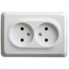  - Розетка угловая 2-м ОП Этюд 16А IP20 без заземл. без защ. шторок бел. SE PA16-105B