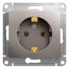  - Розетка 1-м СП Glossa 16А IP20 250В с заземл. механизм платина SE GSL001243