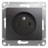  - Розетка 1-м СП Glossa 16А IP20 250В без заземл. механизм графит SE GSL001341
