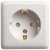  - Розетка 1-м ОП Хит 16А IP20 250В с заземл. защ. шторки бел. SE RA16-138-B