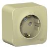  - Розетка 1-м ОП Blanca 16А IP20 250В с заземл. защ. шторки с изолир. пластиной беж. SE BLNRA011117
