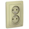  - Розетка 2-м СП Blanca 16А IP20 250В без заземл. без защ. шторок беж. SE BLNRS000027
