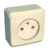  - Розетка 1-м ОП Этюд 16А IP20 250В без заземл. без защ. шторок крем. SE PA16-001K
