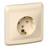  - Розетка 1-м СП Этюд 16А IP20 250В с заземл. без защ. шторок крем. SE PC16-003K